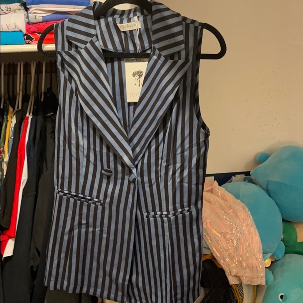 Striped Dress Vest